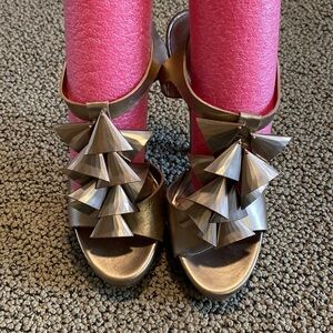 Casadei Heeled Sandals Women's Size 7 in Good Used Condition